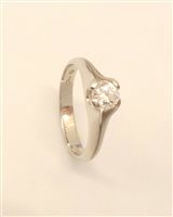 Anello MONILE Donna in Platino Diamante 0.44 Ct AN2340P-15 - AN2340P-15